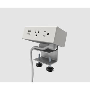 Worksurface-Mounted Power Module with 2 Receptacles and 2 USBs