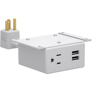 1 Power 1 USB Under Worksurface Mount